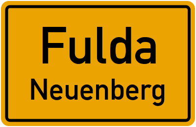 Ortsschild Fulda Neuenberg