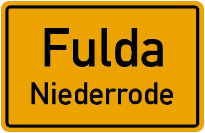 Ortsschild Fulda Niederrode