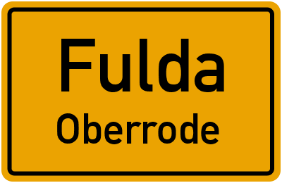 Straßenverzeichnis Fulda Oberrode
