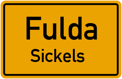Ortsschild Fulda Sickels