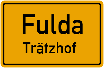 Ortsschild Fulda Trätzhof