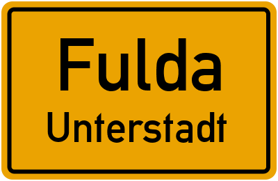 Ortsschild Fulda Unterstadt