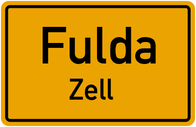 Ortsschild Fulda Zell