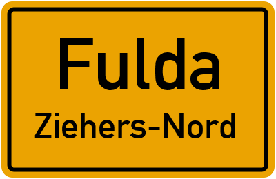 Straßenverzeichnis Fulda Ziehers-Nord