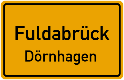 Ortsschild Fuldabrück Dörnhagen