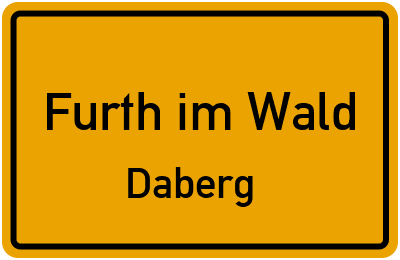 Straßenverzeichnis Furth im Wald Daberg