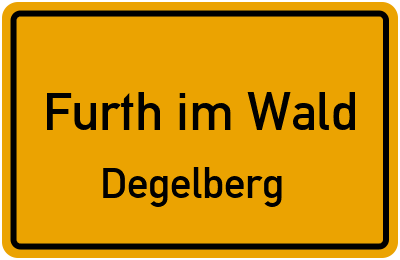 Straßenverzeichnis Furth im Wald Degelberg