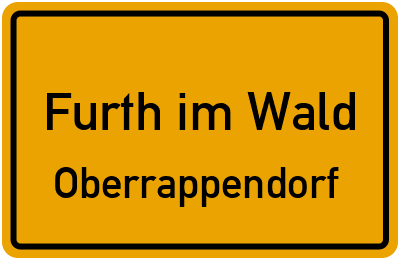 Straßenverzeichnis Furth im Wald Oberrappendorf