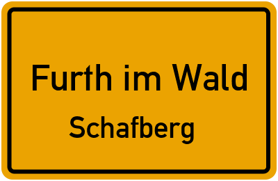 Straßenverzeichnis Furth im Wald Schafberg