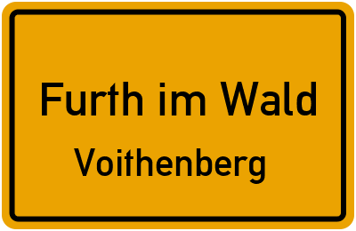 Straßenverzeichnis Furth im Wald Voithenberg
