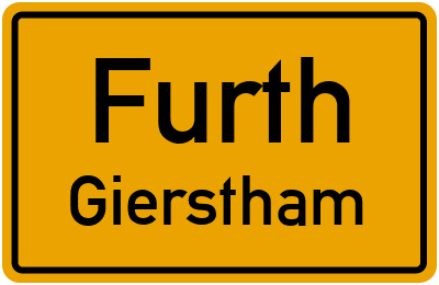 Ortsschild Furth Gierstham