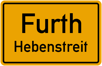 Ortsschild Furth Hebenstreit