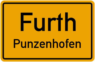 Ortsschild Furth Punzenhofen