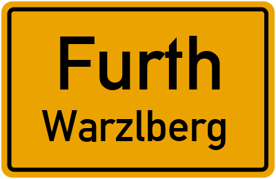 Ortsschild Furth Warzlberg