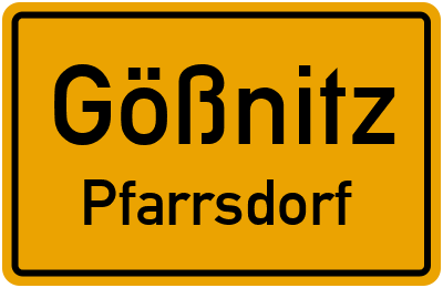 Straßenverzeichnis Gößnitz Pfarrsdorf