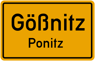 Straßenverzeichnis Gößnitz Ponitz