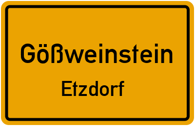 Straßenverzeichnis Gößweinstein Etzdorf