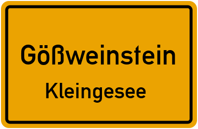 Straßenverzeichnis Gößweinstein Kleingesee