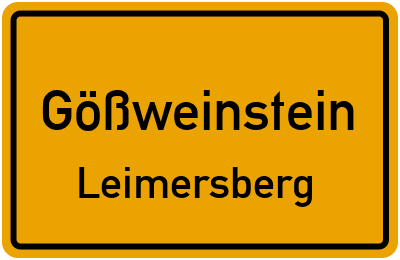Straßenverzeichnis Gößweinstein Leimersberg