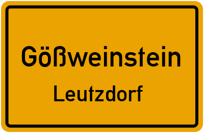 Ortsschild Gößweinstein Leutzdorf