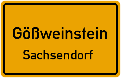 Ortsschild Gößweinstein Sachsendorf