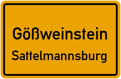 Ortsschild Gößweinstein Sattelmannsburg
