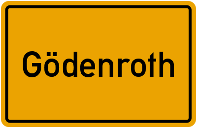 Ortsschild von Gemeinde Gödenroth in Rheinland-Pfalz