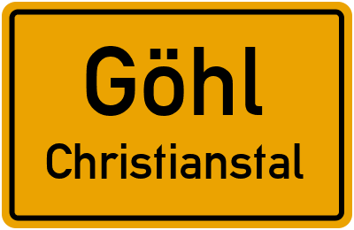 Straßenverzeichnis Göhl Christianstal