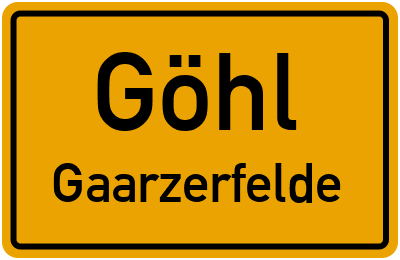 Straßenverzeichnis Göhl Gaarzerfelde