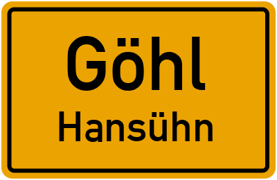 Straßenverzeichnis Göhl Hansühn
