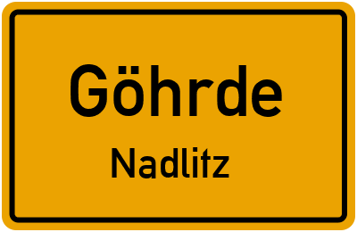 Ortsschild Göhrde Nadlitz