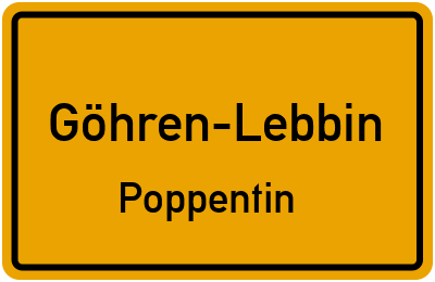Straßenverzeichnis Göhren-Lebbin Poppentin