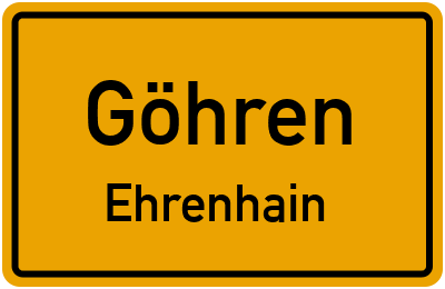 Straßenverzeichnis Göhren Ehrenhain