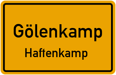 Straßenverzeichnis Gölenkamp Haftenkamp