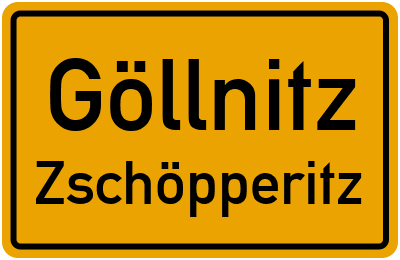 Straßenverzeichnis Göllnitz Zschöpperitz