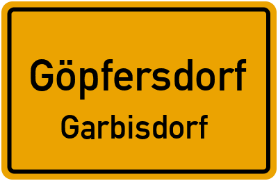 Straßenverzeichnis Göpfersdorf Garbisdorf