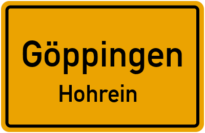 Straßenverzeichnis Göppingen Hohrein