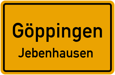 Ortsschild Göppingen Jebenhausen