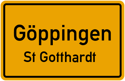 Straßenverzeichnis Göppingen St Gotthardt