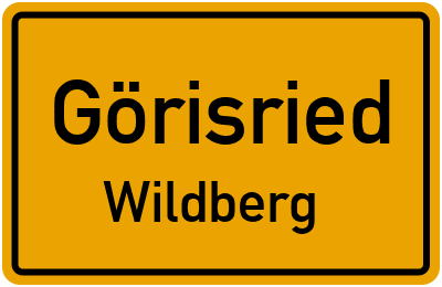 Straßenverzeichnis Görisried Wildberg
