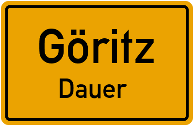 Straßenverzeichnis Göritz Dauer