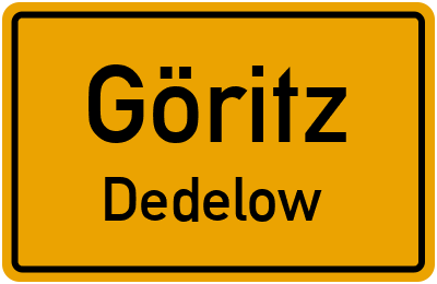 Straßenverzeichnis Göritz Dedelow