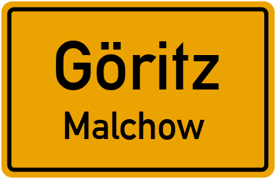 Straßenverzeichnis Göritz Malchow