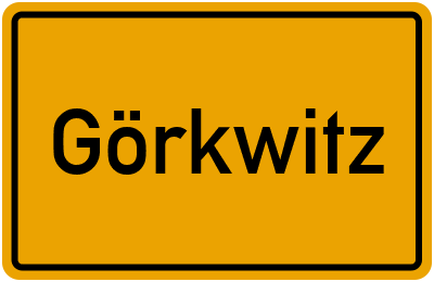 Ortsschild von Gemeinde Görkwitz in Thüringen