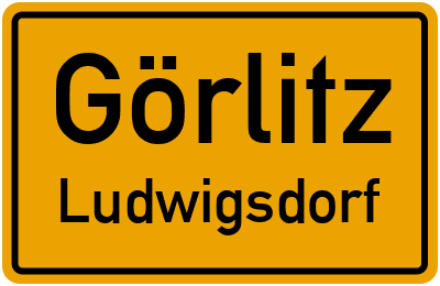 Ortsschild Görlitz Ludwigsdorf