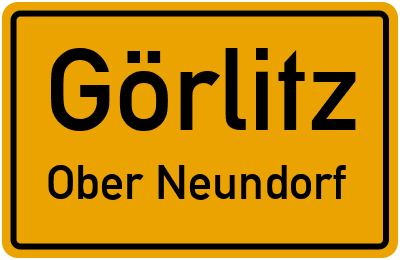 Straßenverzeichnis Görlitz Ober Neundorf
