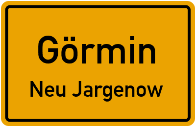 Straßenverzeichnis Görmin Neu Jargenow