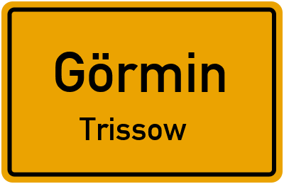 Straßenverzeichnis Görmin Trissow