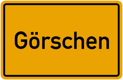 Ortsschild von Gemeinde Görschen in Sachsen-Anhalt