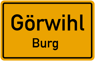 Ortsschild Görwihl Burg